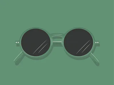 Green Sunglasses adobe illustrator adobe illustrator cc design glasses graphic design green illustration shades summer sun sungalsses vector