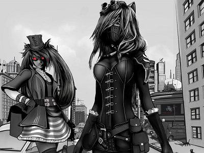 The Return Of Crazy Cats anime digital art illustration