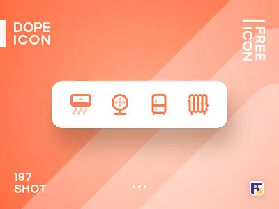Dopeicon - Icon Showcase 197 air condition animation app branding dope dopeicon fan freebies fridge home appliances icon illustration logo smart home typography ui ux vector web website
