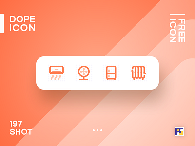 Dopeicon - Icon Showcase 197 air condition animation app branding dope dopeicon fan freebies fridge home appliances icon illustration logo smart home typography ui ux vector web website