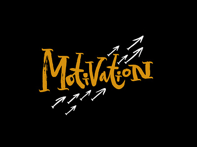 MOTIVATION / free sketch arrow calligraphy design for sale free illustration lettering logo logotype mark mindryukov letters motivation motivational print road sign sketch tattoo typography vector