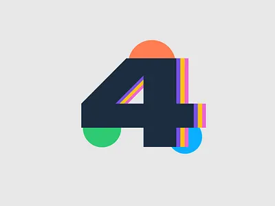 4 - FOUR 36 days 36days 4 36days adobe 36daysoftype 36daysoftype06 4 4 four after affects contest design flowtuts illustration