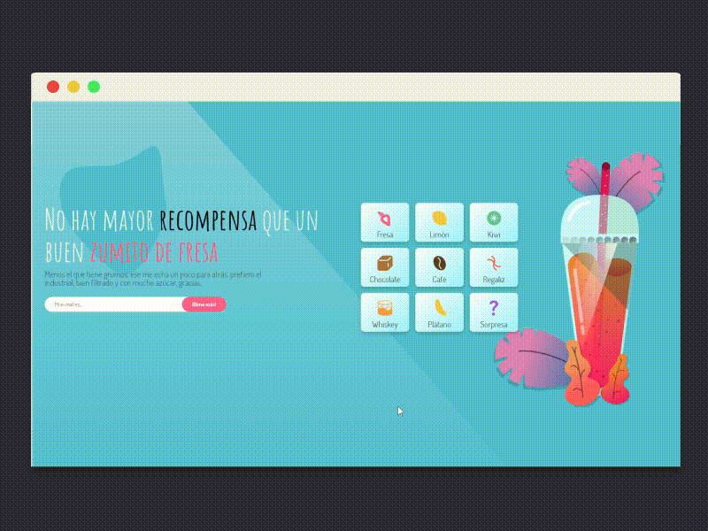 Zumos y colores animation app clean concept design figma flat icon illustration illustrator interface minimal nature typography ui ux vector web web design website