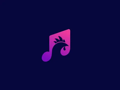 Cock S Song brand character clean cock colorful concept illustration logo mark music pet roster song