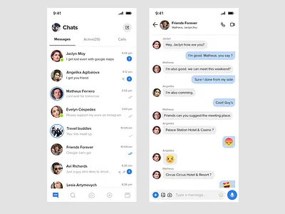 Chat chat app chat box chatting app clean design creative creative ui ui uiux