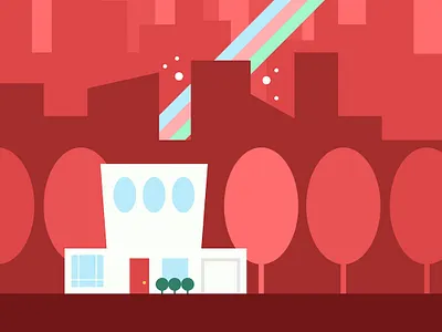 Powerpuff 👧🏻 art design home house illustration nickelodeon powerpuff powerpuff girls red scene vector