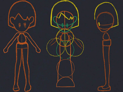 Proportions girl illustration proportions
