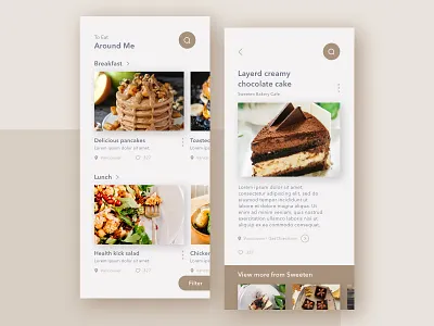 To eat around me - Concept App app city concept concept app craft design food smell ui ux