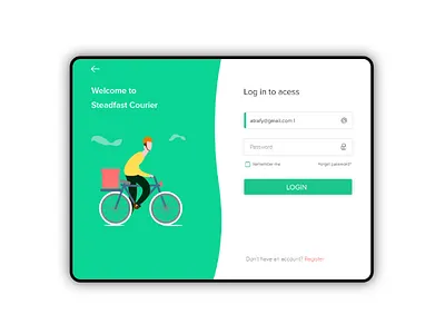 Login page uiux login ui courier