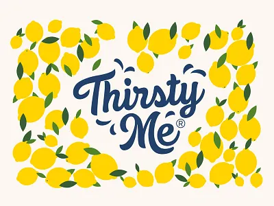 Thirsty Me font handrawn handwriten identity juice lemon lettering logo marker thirsty typeface