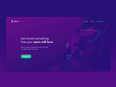 Saker landing illustration bird geometric gradient illustration lines saker violet web