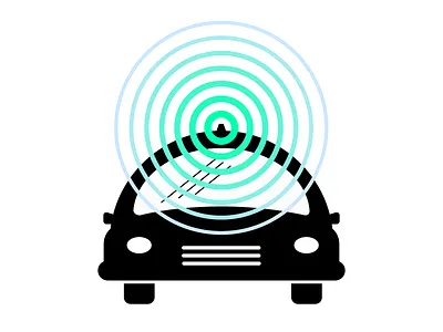 Driverless Car Icon design flat illustration icon design illustration