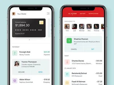 Banking App app banking banking app dashboard interface mobile mobile app ui