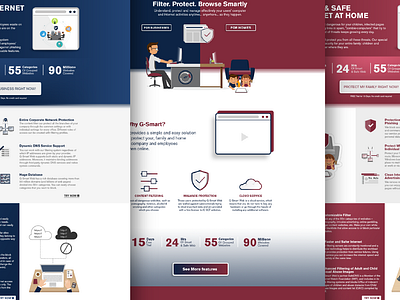 Website Design for G-Smart Web animation banner ads banners blue brand concept branding branding concept corporate identity design flat illustration illustrator logo minimal type ui ux vector web website