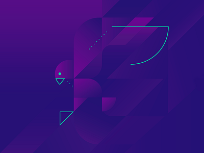 Saker bird dark eagle geometric gradient illustration lines saker