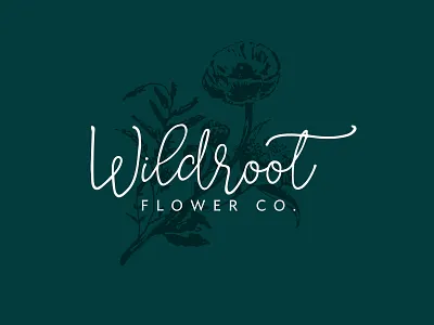 WildRoot Flower Co. Branding branding illustration lettering logo