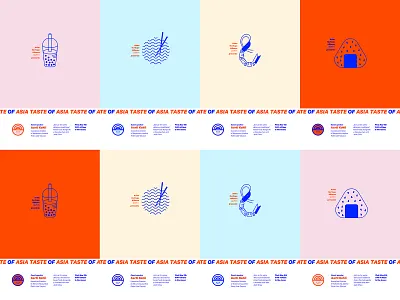 Asian Heritage Alliance posters art direction asian branding design food illustration logo print shapes typography vector