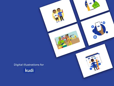 Illustration For Kudi brand brand agency design illustration sprinble ui ux