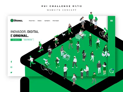 Banco Original Website concept figma fintech original prototype startup ui uichallenge uiconcept uidesign uiillustration uiuix uxdesign webdesign