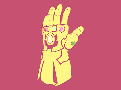 Thanos Gauntlet flat gauntlet illustration luva marvel marvel studios thanos