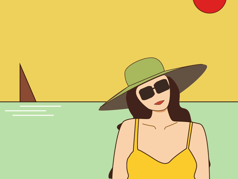 Daily practice_after effects_girl ae illustration motion vector