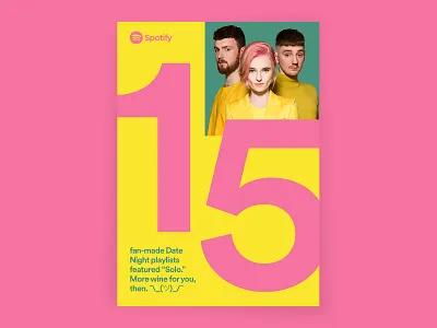 Spotify 2018 Wrapped 2018 artist artists big type campaign clean bandit green music numbers outdoor campaign pink poster spotify typography wrapped yellow