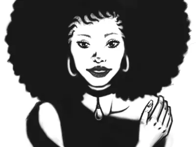 Afro Queen character design digital art illustration portrait illustration