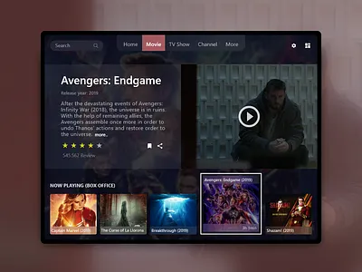 Smart TV App in Ipad app appdesign dailyui design ui uidesigner ux web