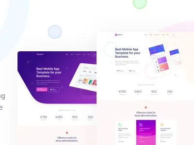 Opins - Creative App Landing Page PSD Template agency app landing application business corporate creative landing page landing marketing mobile app one page parallax saas landing software technology webpage