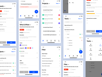 AccuTask - Task Manager App app ceffectz clean design mobile task task manager tracker ui uiux ux
