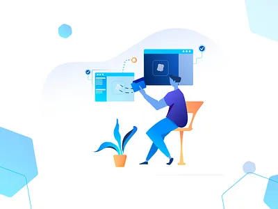 File Monitoring automation document file file management file sharing illustration machine monitor plant transfer upload