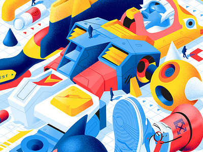 Refurbished anime art astroboy gundam illustration illustration art mechanic nike noise offwhite robot robots vector warrior