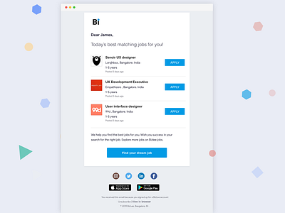 Matching jobs for you - user engagement mailer campaign content strategy design mailer minimal user engagement