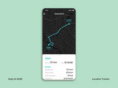 Daily UI #020 Location Tracker app cycling dailui dailyui dailyui020 interface location tracker ui