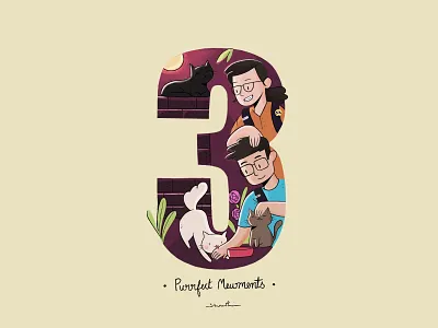 36 days (numbers edition) #3 36days 3 branding design drawing illustration sketch typography