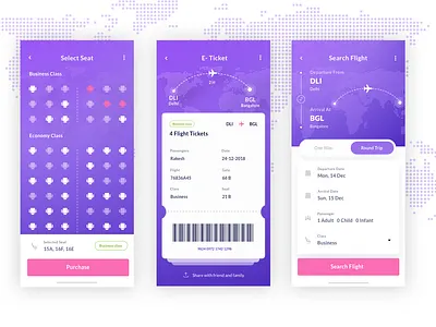 Flight Booking App air ticket choose flight seat design eticket flight app flight booking app ios app design mobile app mobile app design mobile ticket search flight sketchapp