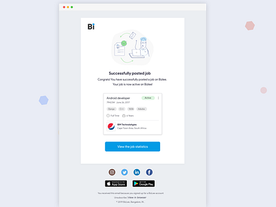 Successfully posted job - user engagement mailer campaigns design emailer recruiter ui design