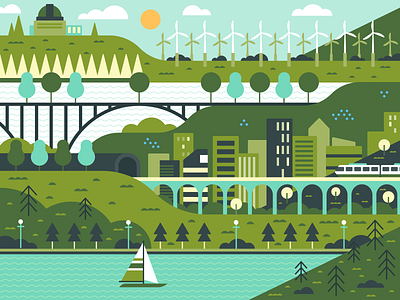 Illustration | Cityscape Exploration adobe illustrator city cityscape design exploration flat illustrations freelance fun illustration illustrator practice style vector
