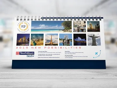 Touchdown Desk Calendar brand identity design branding design minimal office office card