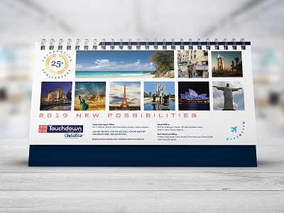 Touchdown Desk Calendar brand identity design branding design minimal office office card