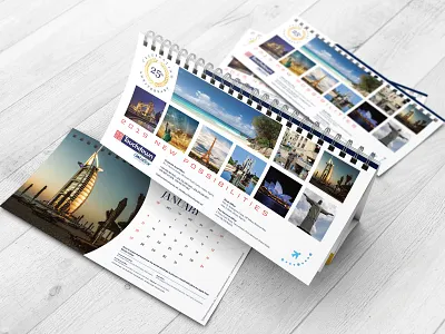 Touchdown Desk Calendar brand identity design branding design minimal office typography