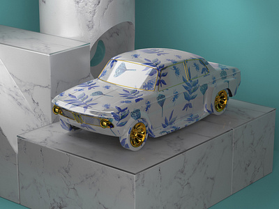 Porcelain BMW 3d 3d illustration 3ds animation illustration modelling rendering vray