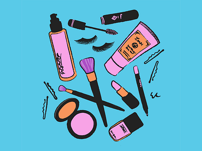 Makeup Things: Illustration + Color Study color study design illustration illustrator limited color pantone vector