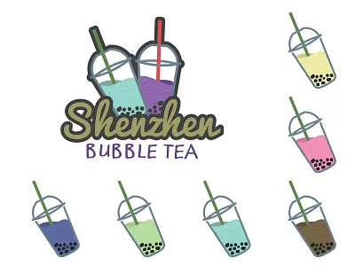 Shenzhen Bubble Tea Logo 30 day challenge adobe branding creation design digital art graphic design illustrator logo vector