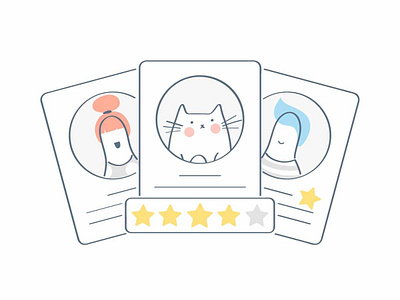 Stars team :) avatar cartoon cat character cute design emoji funny happy stars team teamwork
