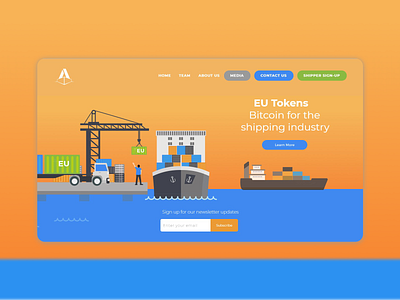 Landing page for a crypto product design flat landing page platform saas design ui web