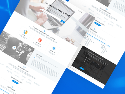 Digital Agency agency blue blue and red landing latvia modern ui