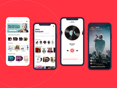 Youtube Music app design ui ux web