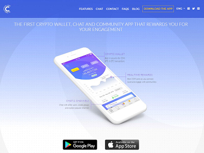 Crypto wallet mobile app landing page crypto flat landing page minimal ui vector wallet web website
