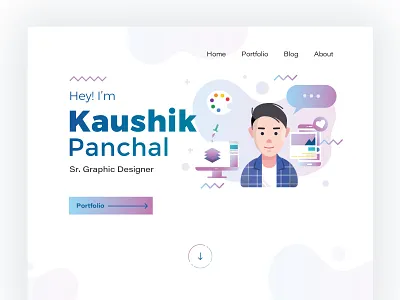 Webpage branding design illustration page typography ui ux vector web